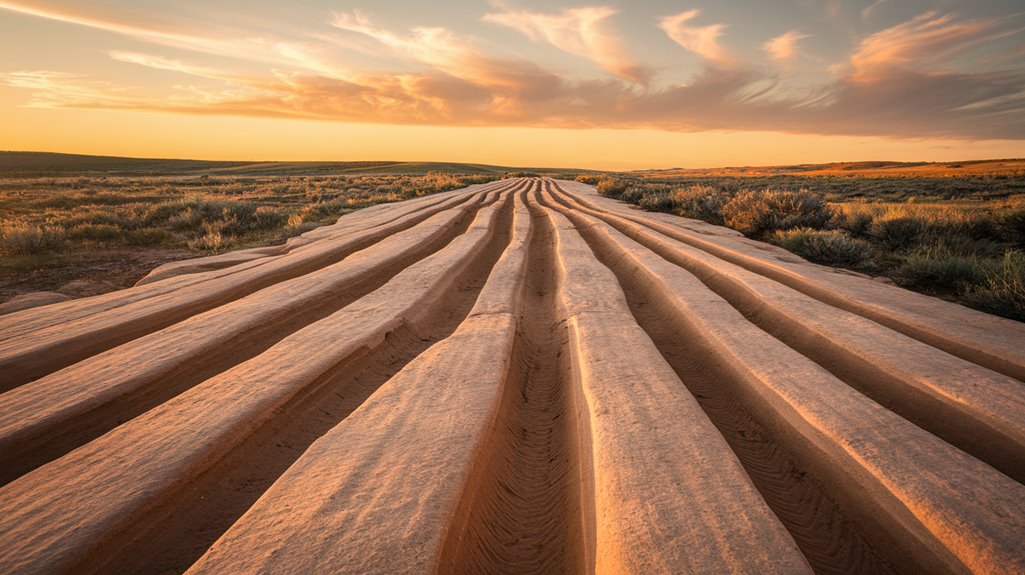 historic wagon ruts preserved