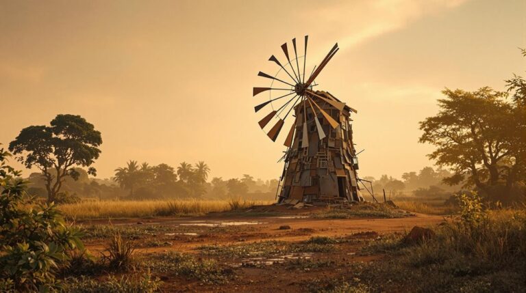 innovative windmill from scrap