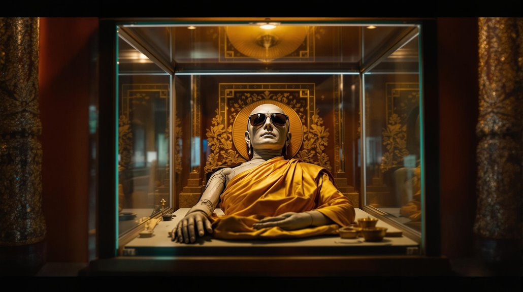 mummified monk at wat khunaram