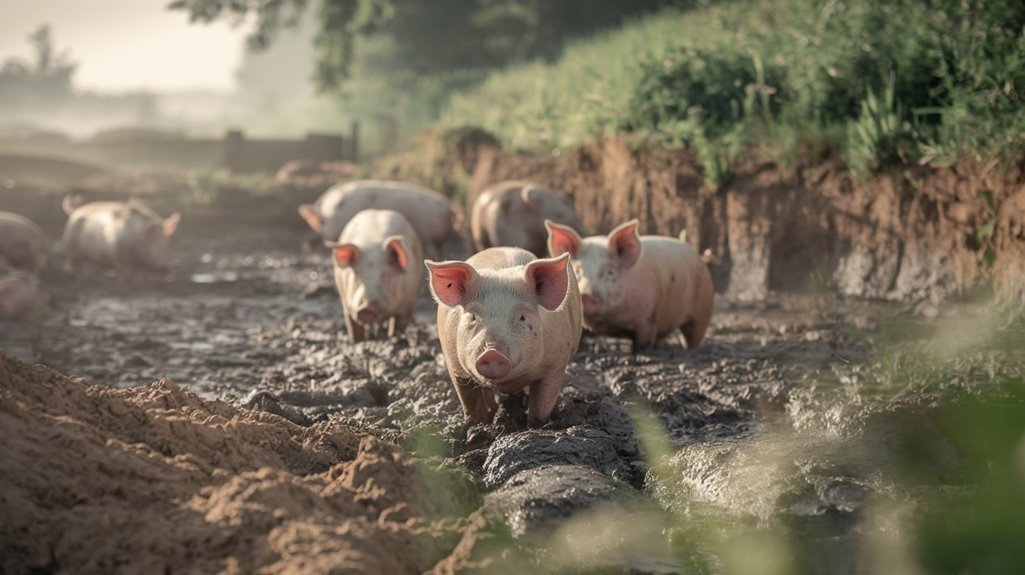 pigs sweat differently than humans