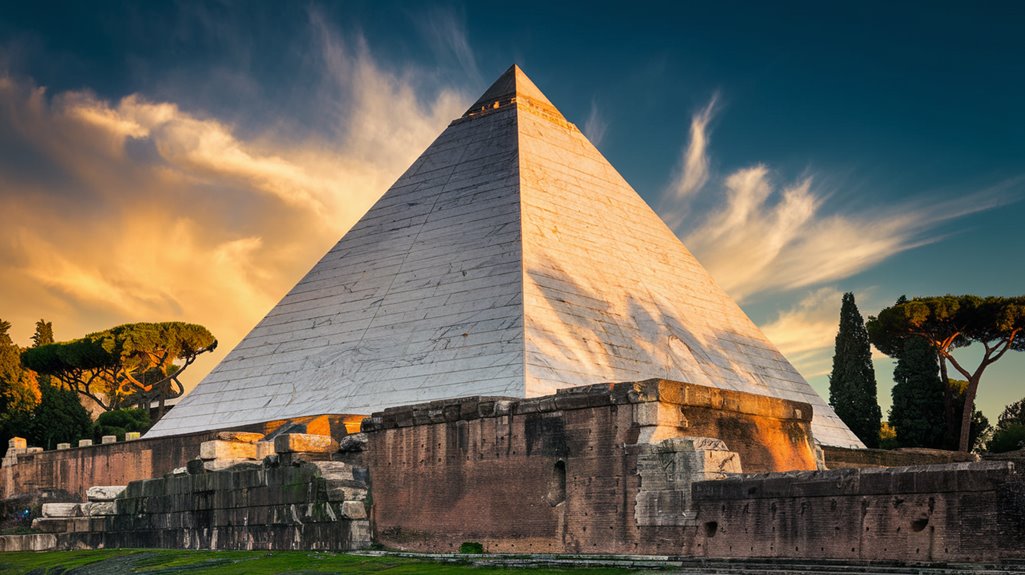 pyramid located in rome